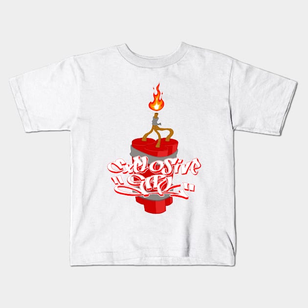 Explosive girl Kids T-Shirt by TheEndDesign